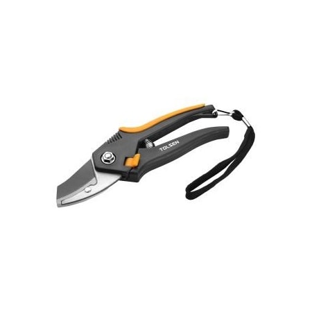 Tolsen Anvil Style Pruning Shear 8 Size: 8 65Mn Blade, Comfortable Plastic Handle 31020
